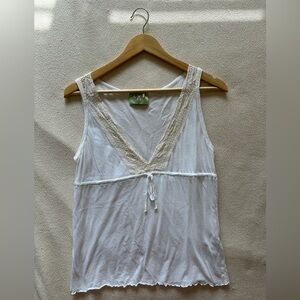 Vintage Y2K Juicy Couture White Textured Top